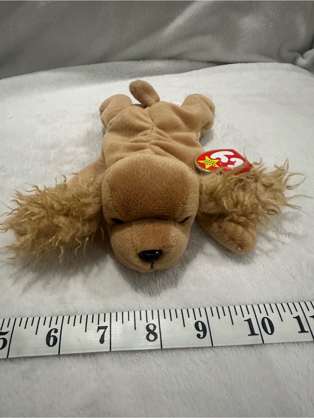 Ty Spunky Plush Brown Cocker Spaniel with Floppy Ears